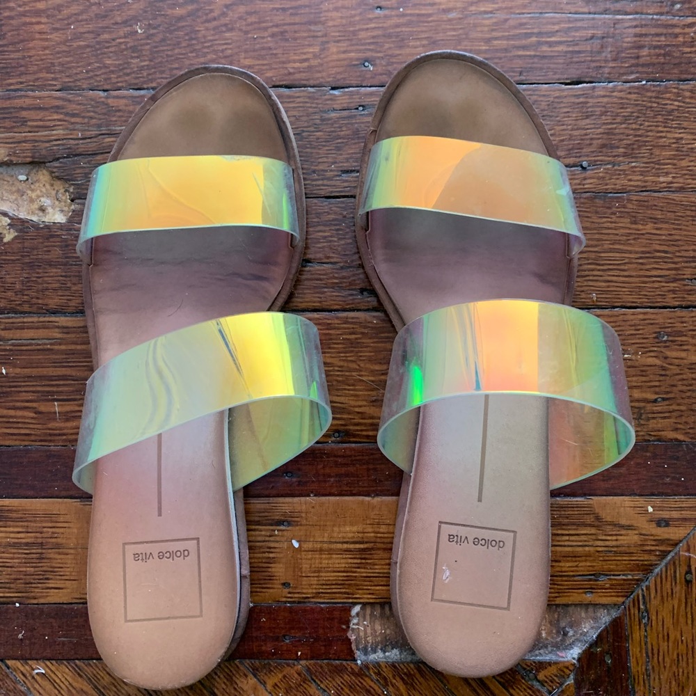 Dolce vita size 7 irredescent sandals.